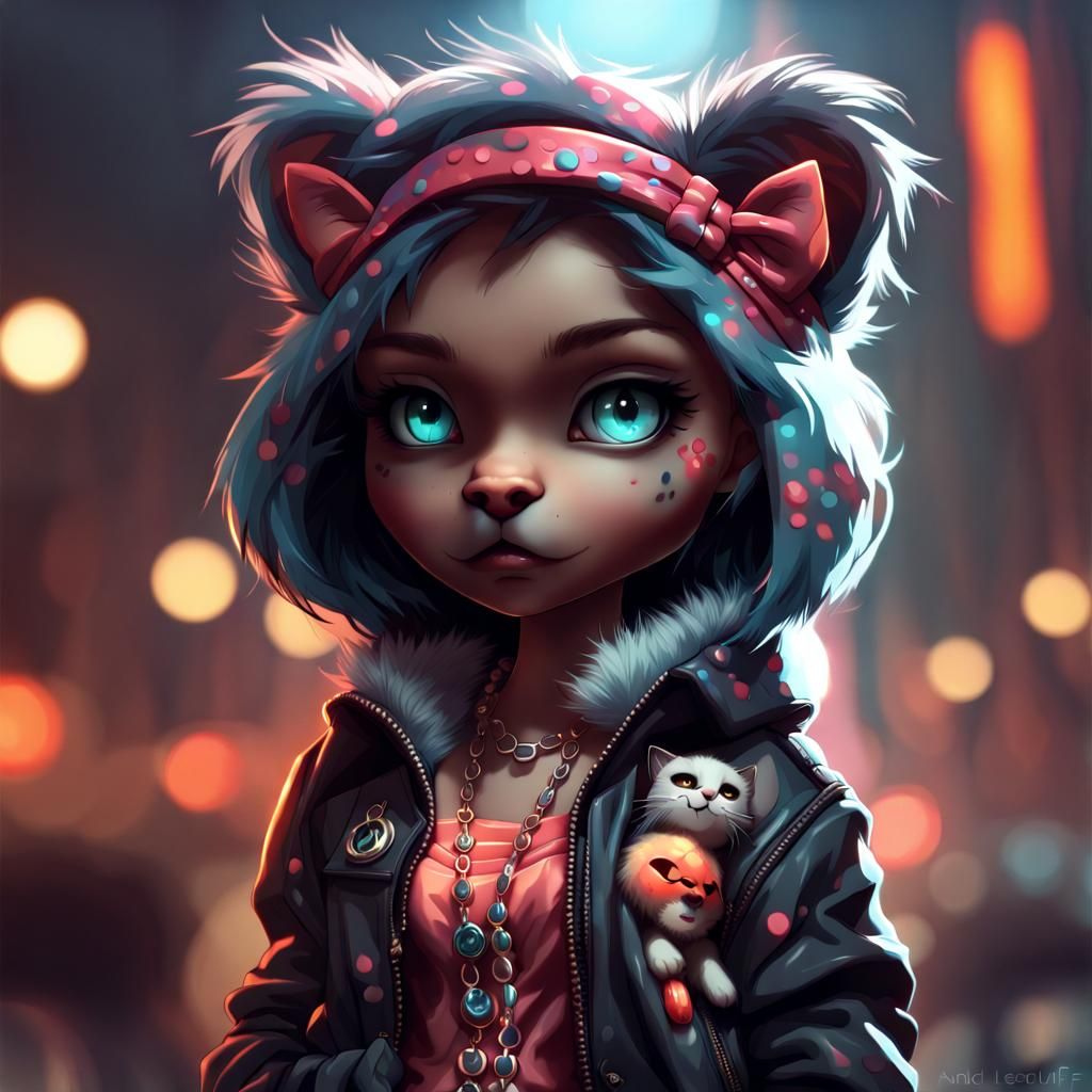 Panther girl - AI Generated Artwork - NightCafe Creator