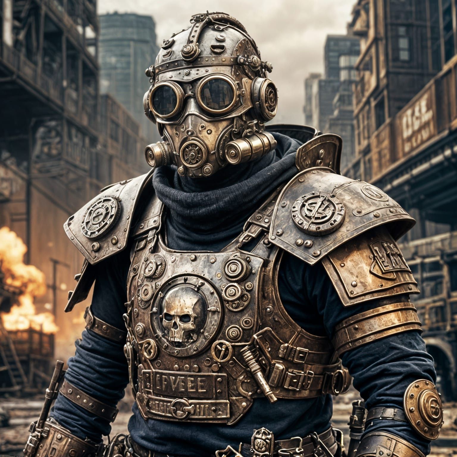 Wasteland punk warrior style warrior   by @Inspirationer