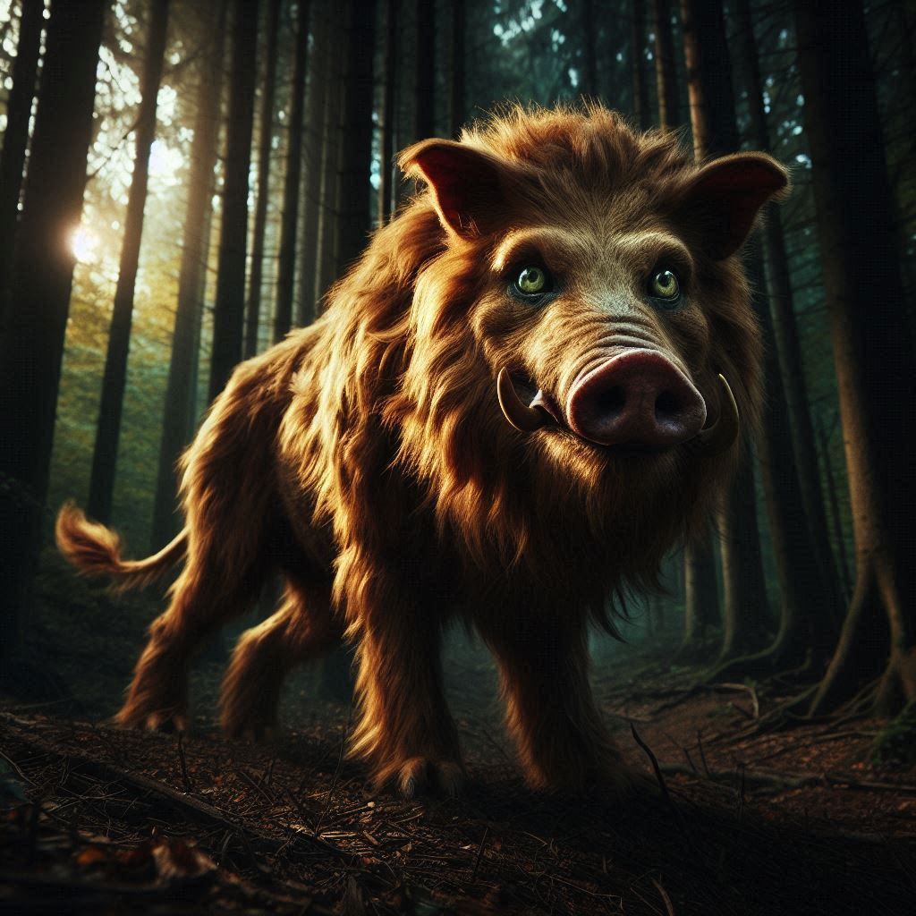 Lion boar hybrid