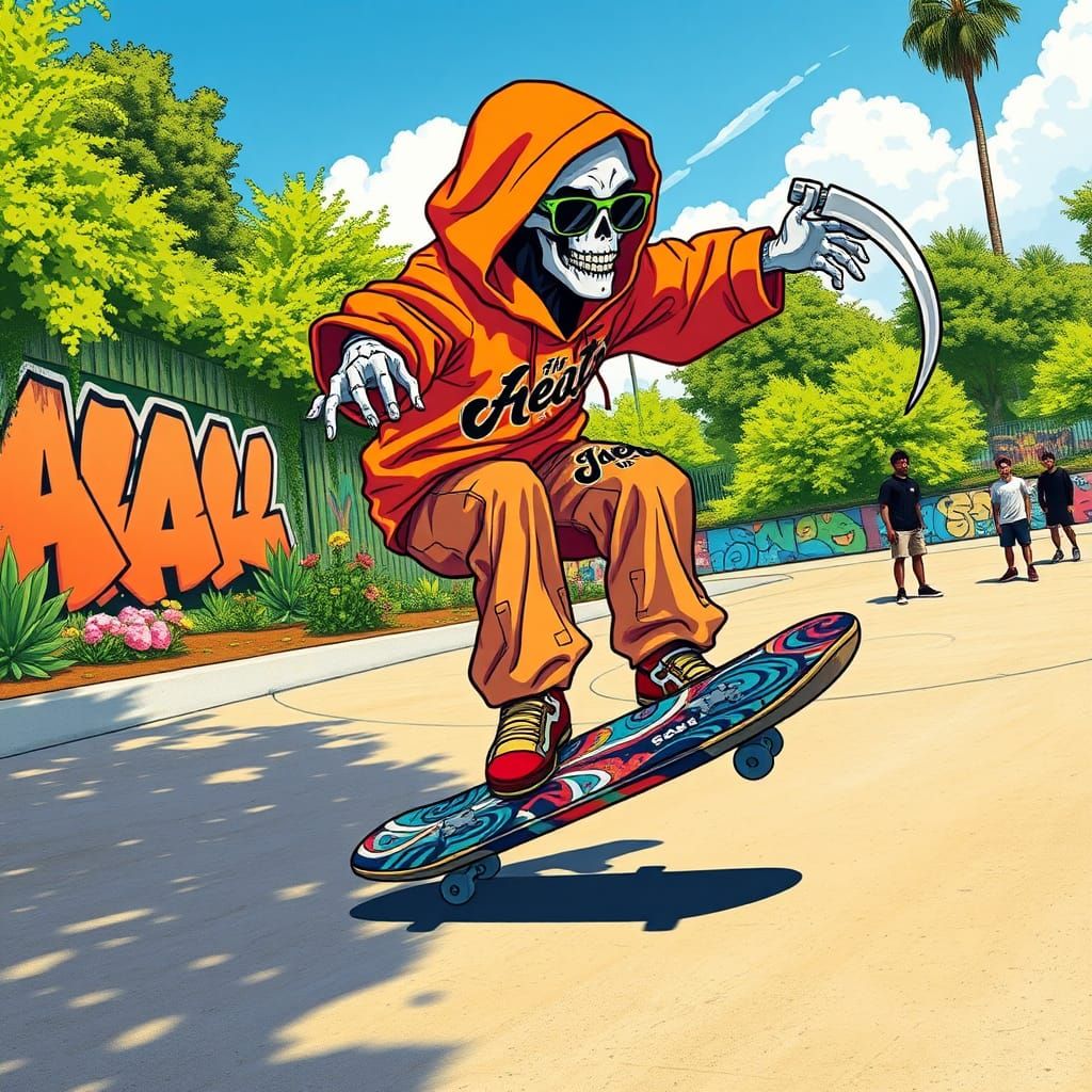 skateboarding into the afterlife like, 'Who's bad?