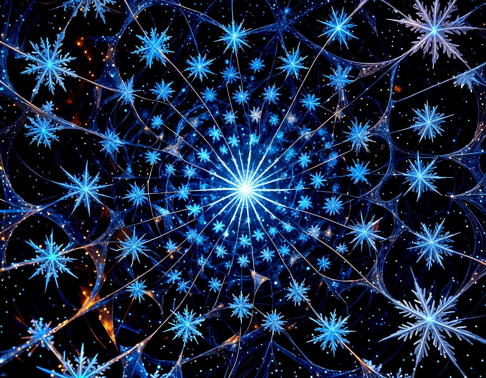 Celestial Spiral Patterns in Cosmic Holographic Art