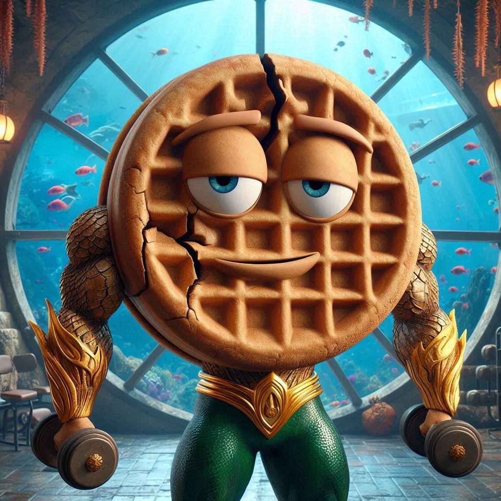 Cracked Waffle Weightlifting in Atlantis