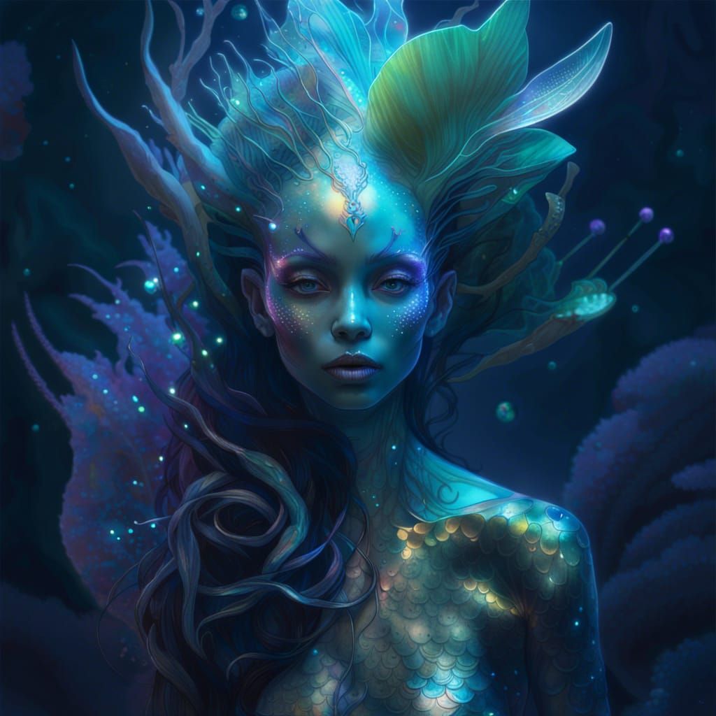 Alien Mermaid - AI Generated Artwork - NightCafe Creator