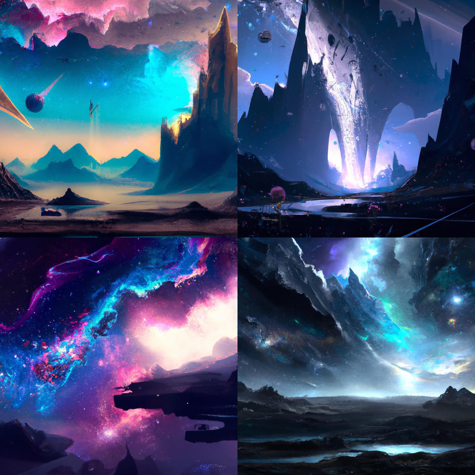 Black Hole Consumes Landscape: Hyperrealistic Matte Painting