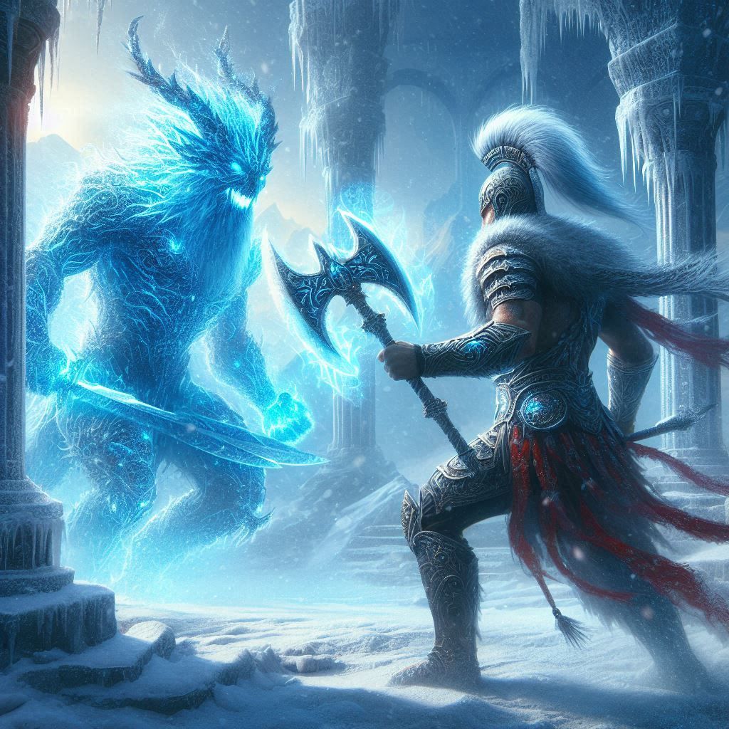 The Gladiator and Mythical creature