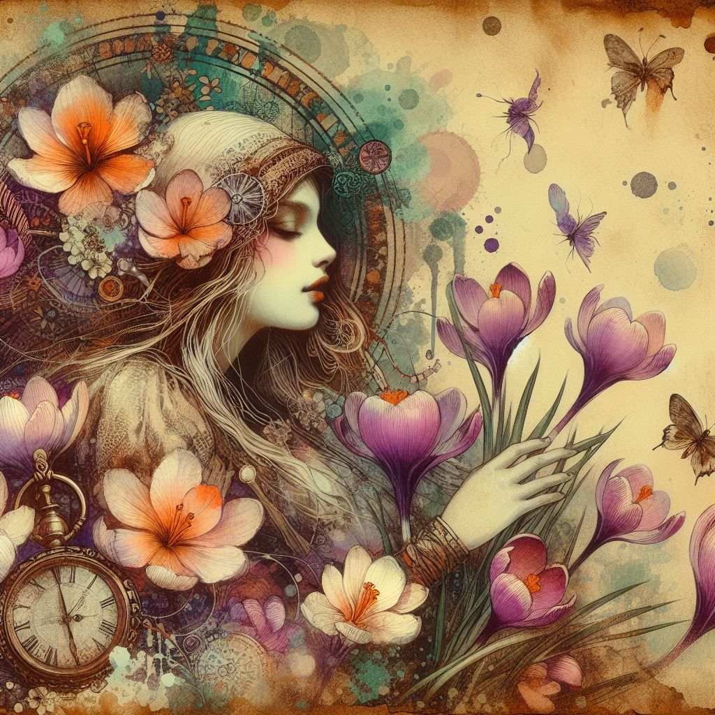 Crocus Maiden, this time using DALL•E 3