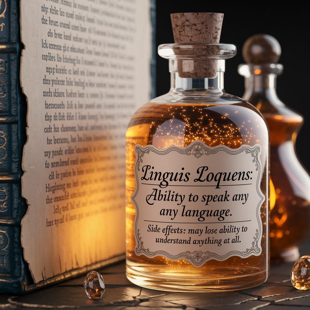 Linguis Loquens: Language potion  by @Staircase Flash