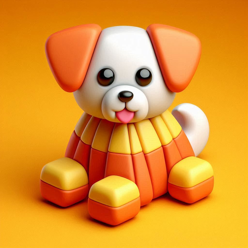 candy corn made dog