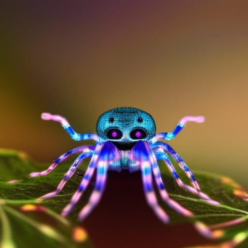 Photorealistic photo of a detailed bioluminescent of purple ...
