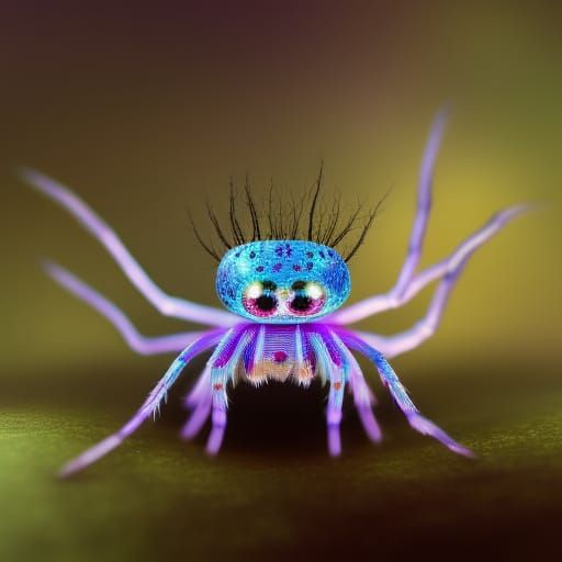 Photorealistic photo of a detailed bioluminescent of purple ...