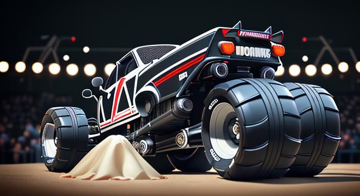 Oversized Massive  Wheels mounted n Grand Marquez Triple bla...