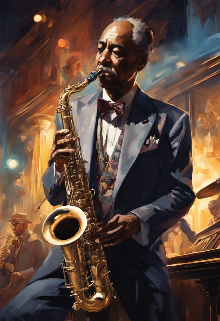 Sax virtuoso - AI Generated Artwork - NightCafe Creator