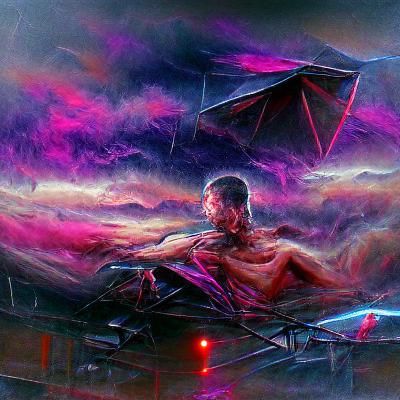 Purple red sky