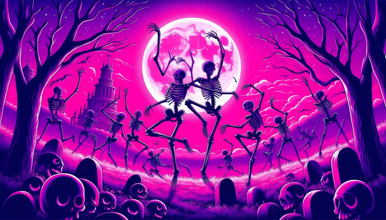 The dancing skeletons