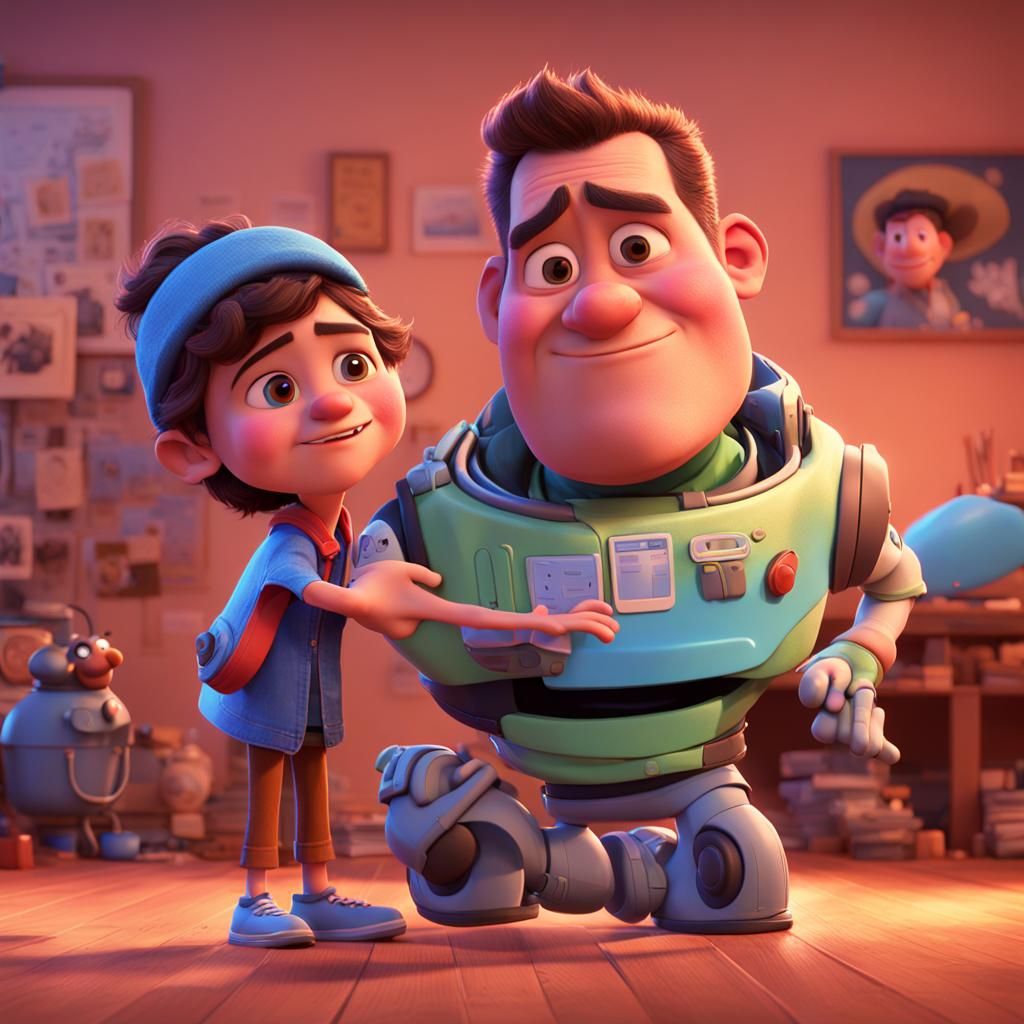 Dad hijo Pixar, Disney, concept art, 3d digital art, Maya 3D...