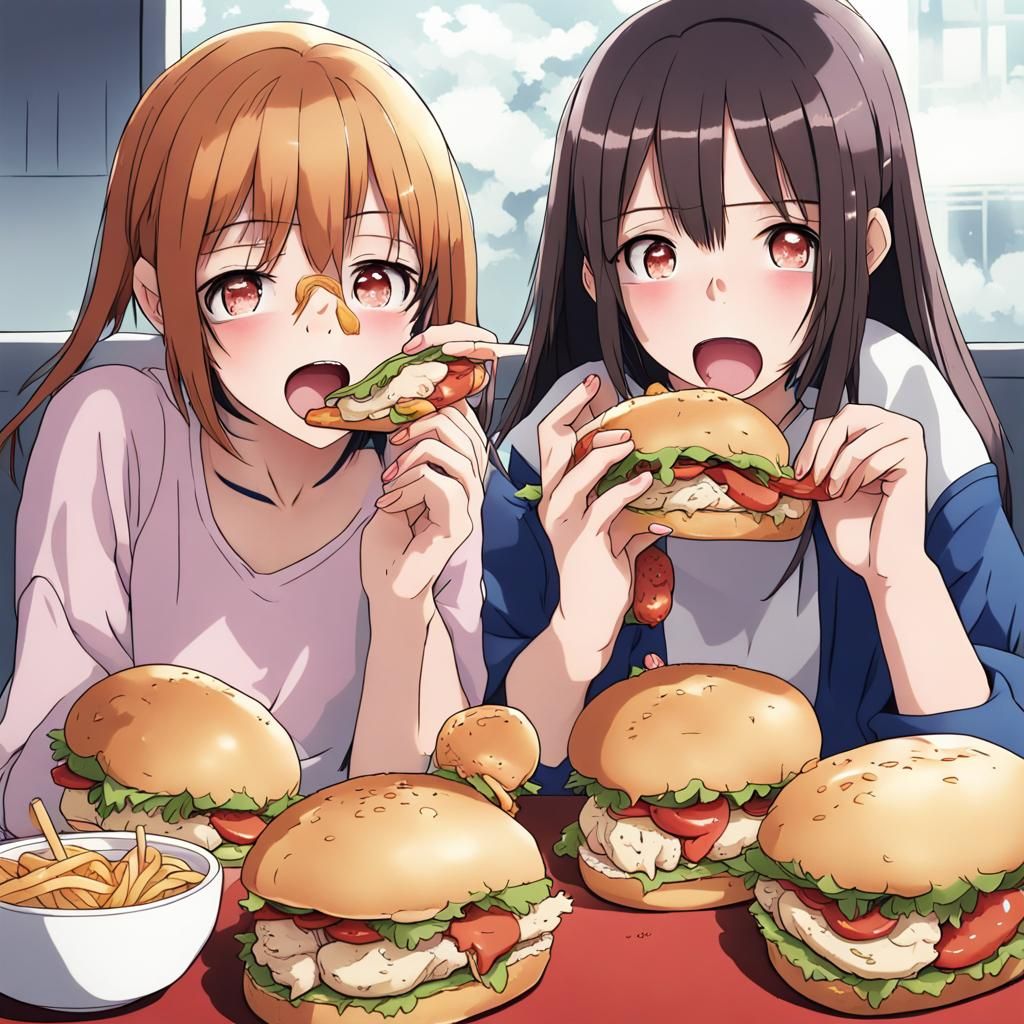 Drawing Anime Food Western Food Sandwich PNG Images | AI Free Download -  Pikbest