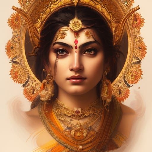 Goddess Durga - AI Generated Artwork - NightCafe Creator