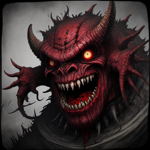 Bloodthirsty Monster's Maniacal Grin