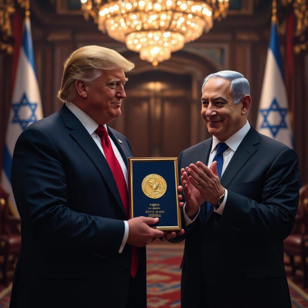 Trump Wins Nobel Prize: A Digital Painting