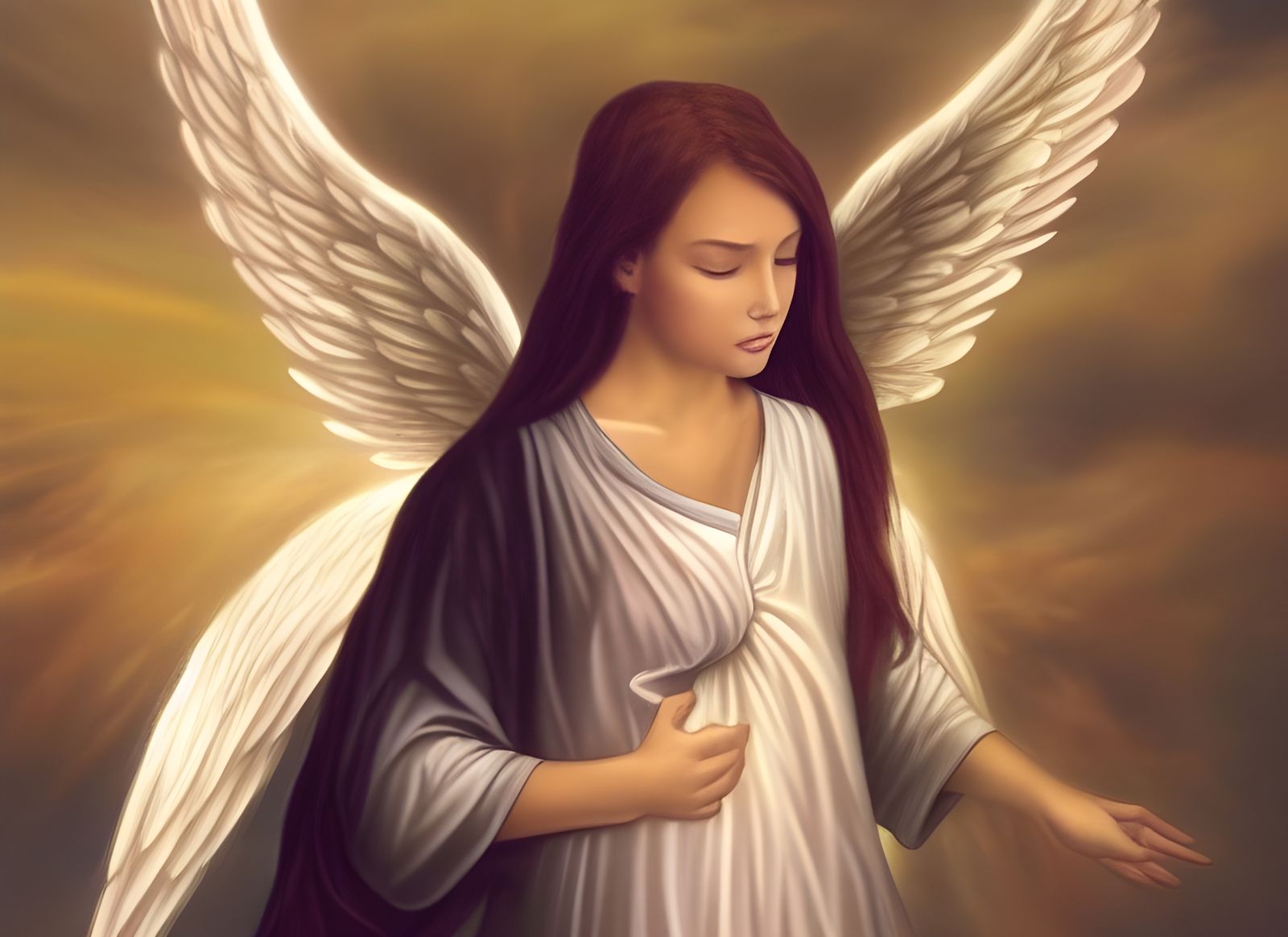 Angelic Female In Heaven