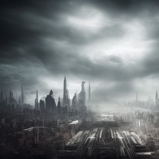 Grim city - AI Generated Artwork - NightCafe Creator