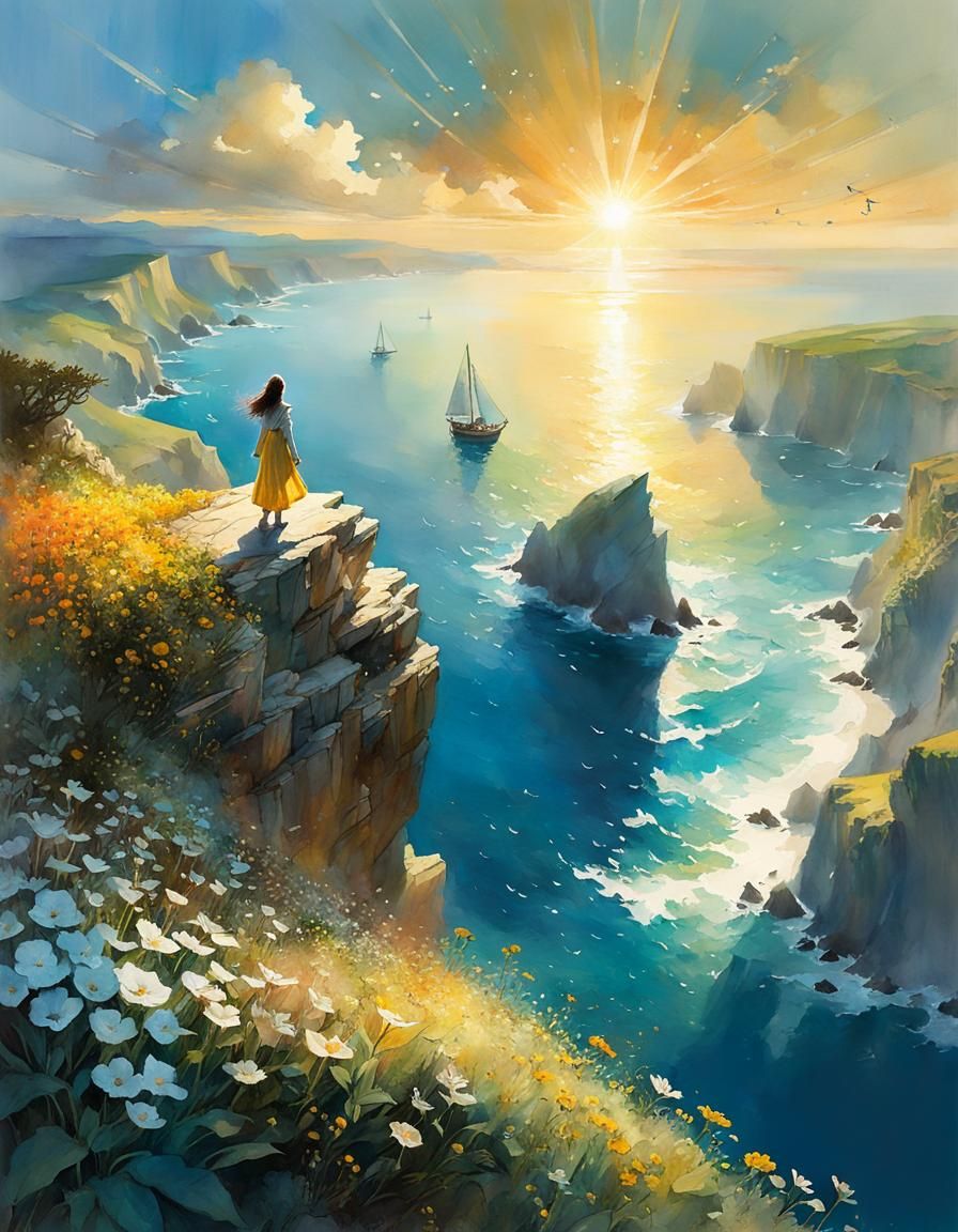 A vast endless ocean view