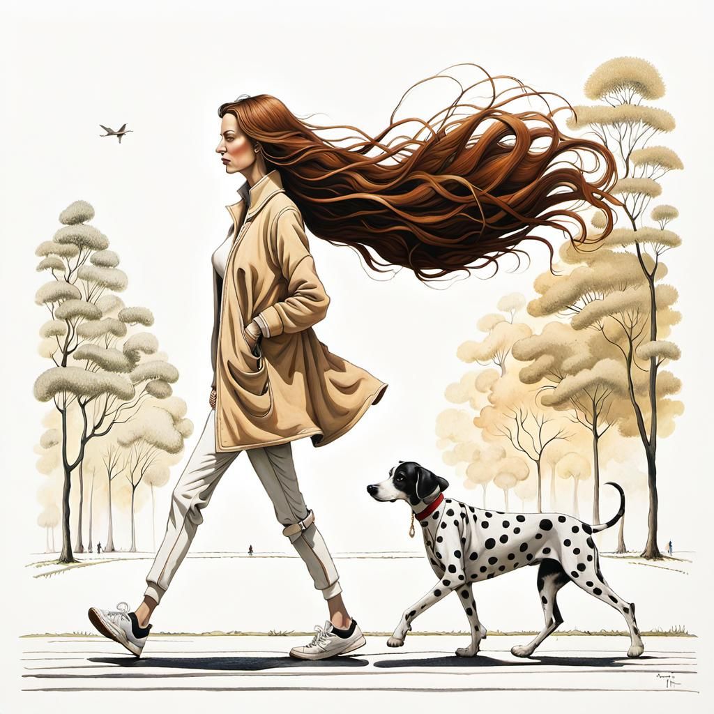 walking the dog  by @Just Me
