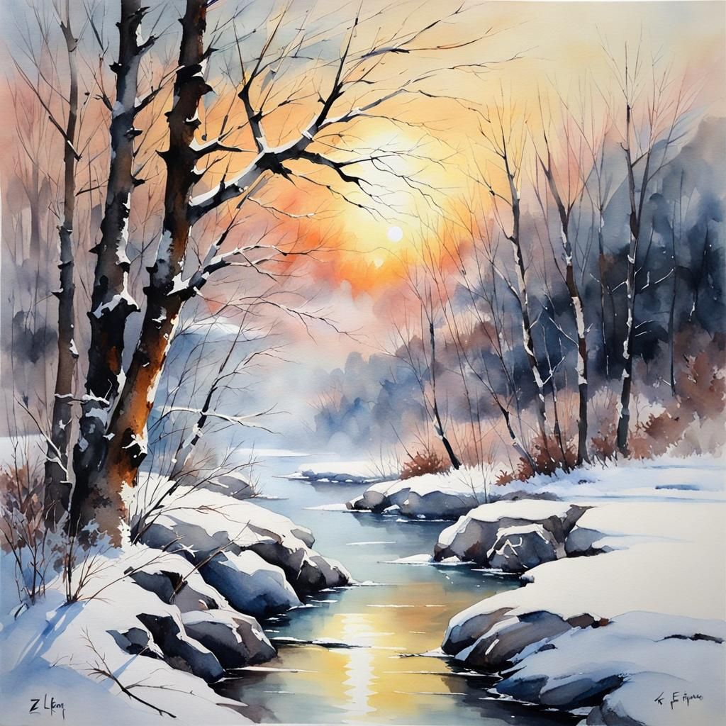 Misty river, 20th of January   by @Lyncurion