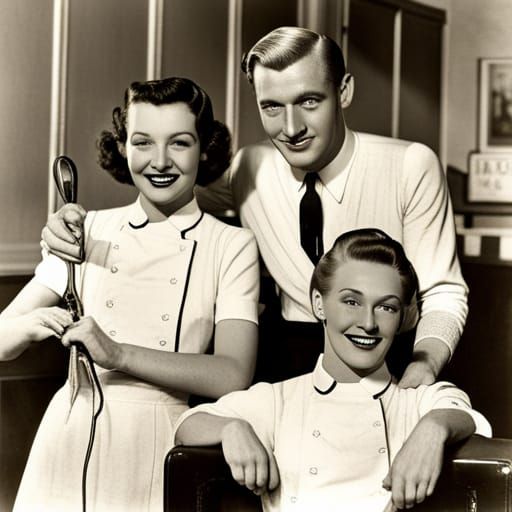 Cutting Hair, circa 1960