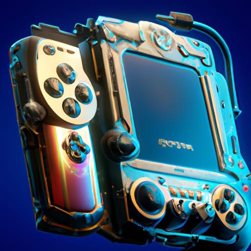 PSP Gaming Device: Detailed Matte Painting