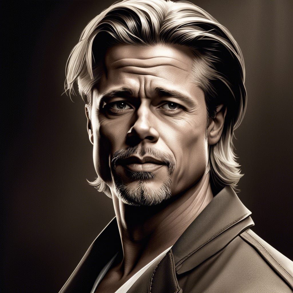 Brad Pitt, - AI Generated Artwork - NightCafe Creator