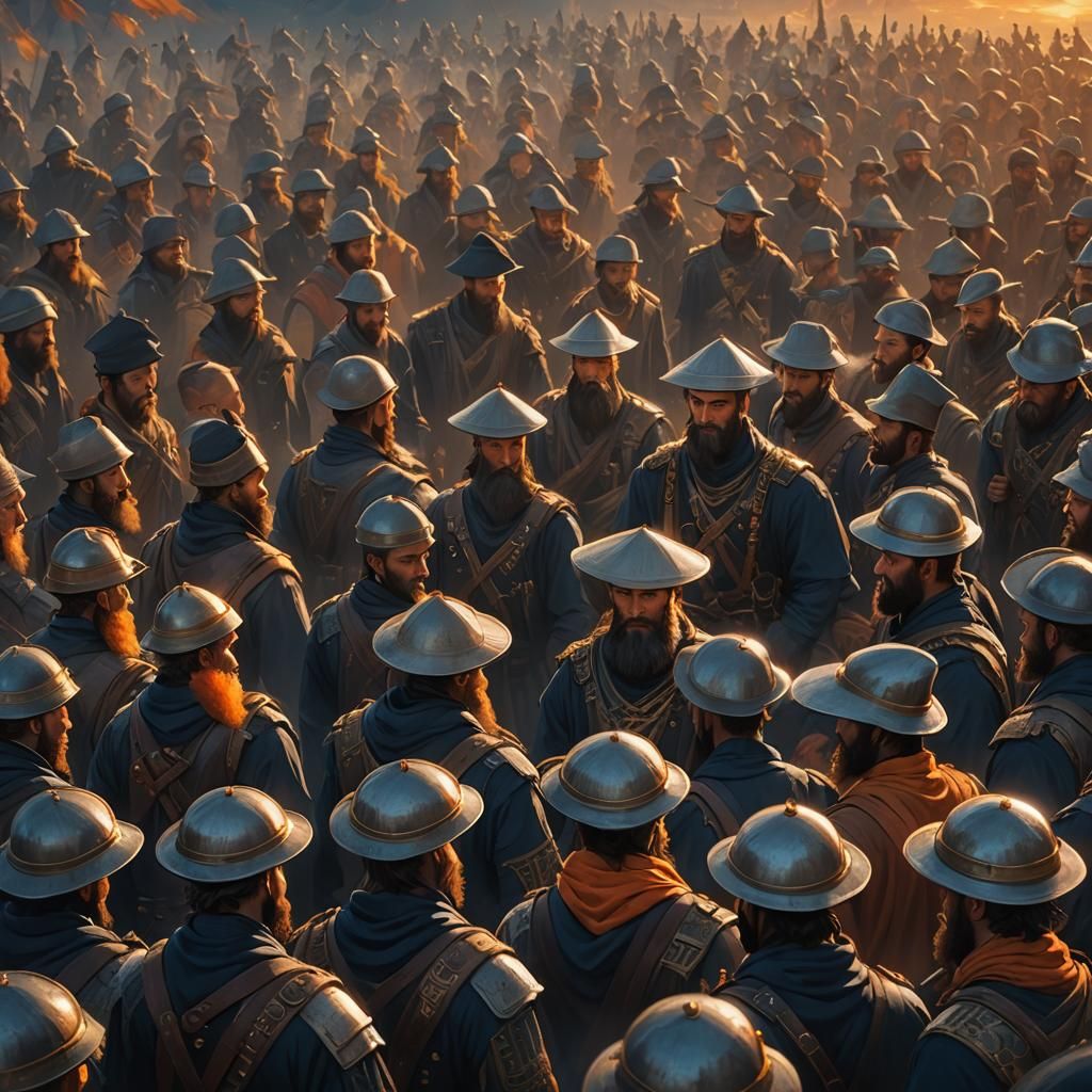 Orthodox Soldiers Face Off in Detailed Digital Art