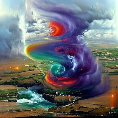 Multiple color vibrational storm