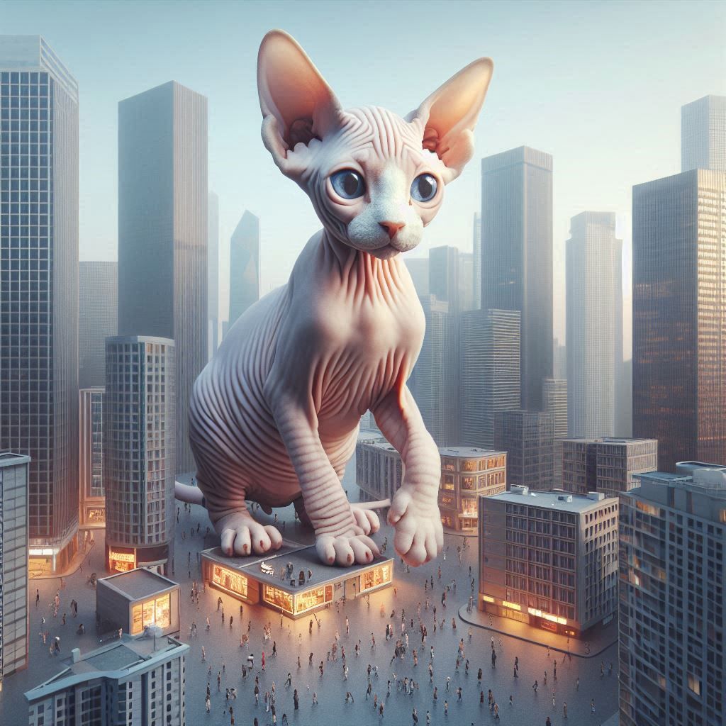 Giant sphynx kitten!