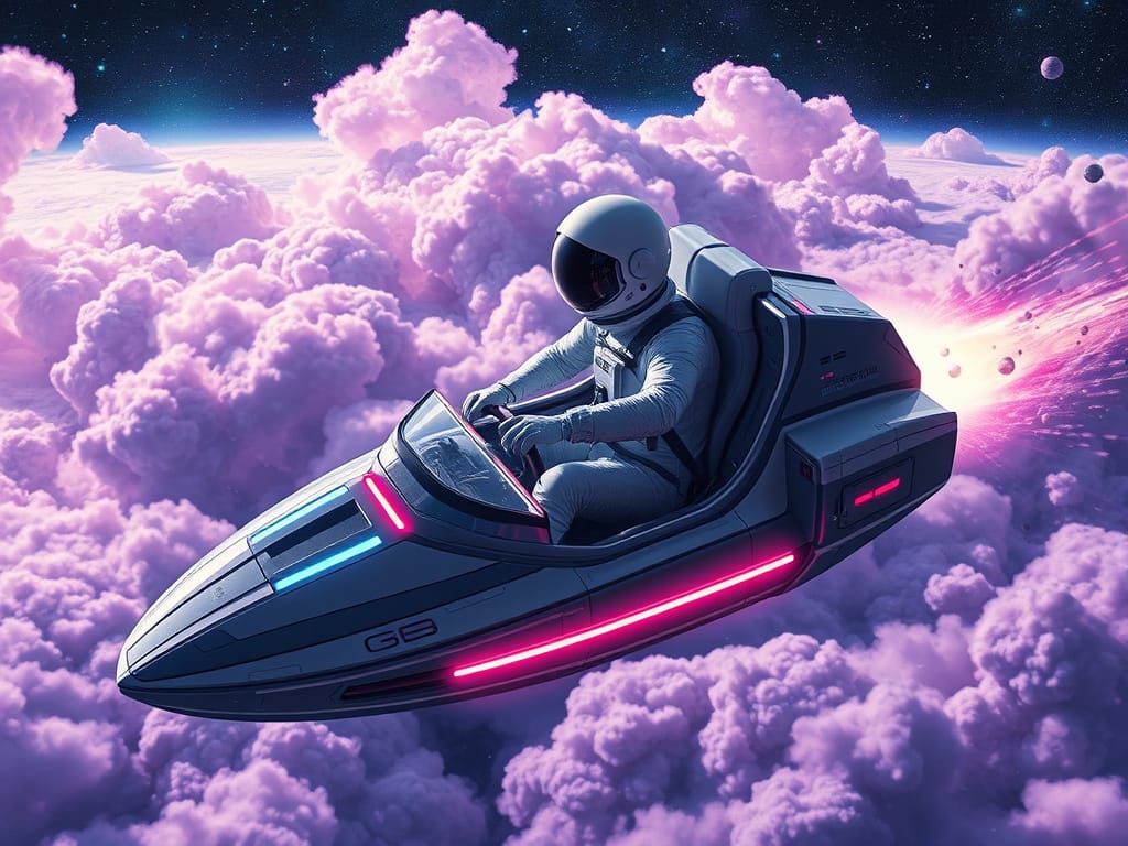 Driving in Outerspace   by @Kaydenpat