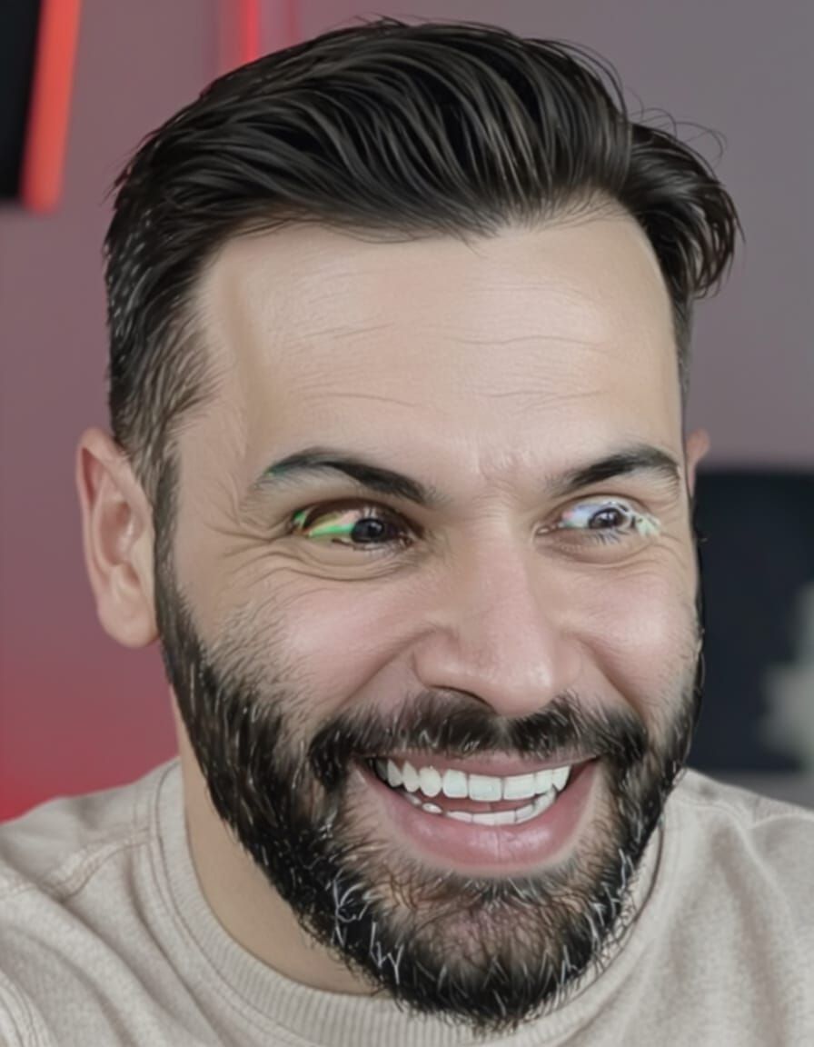 holding a phone and showing to camera