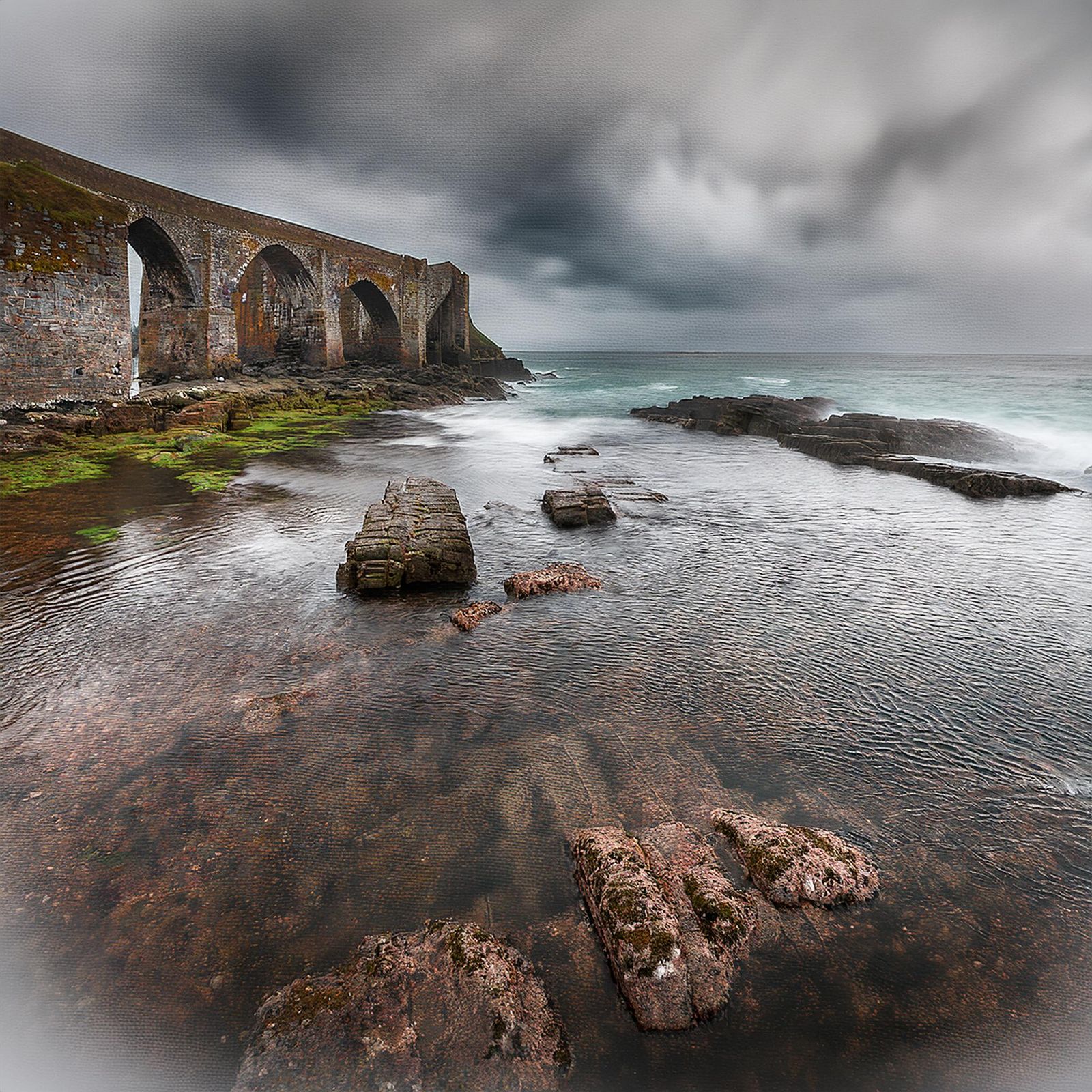Pose longue en bord de mer