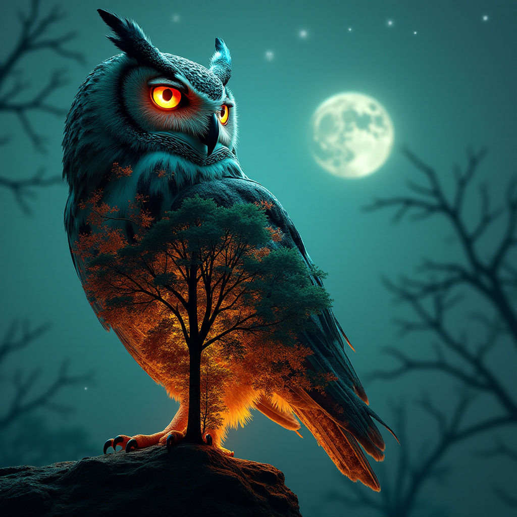 Silhouette of an Owl