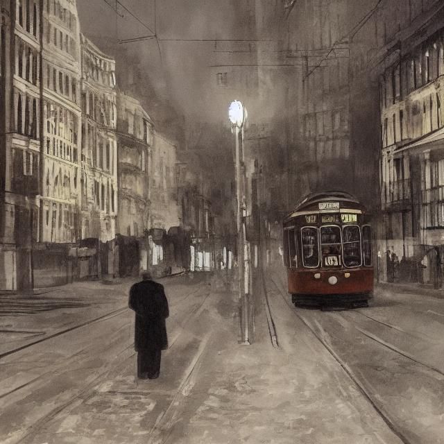 Twilight Tram: A Solitary Journey in the City