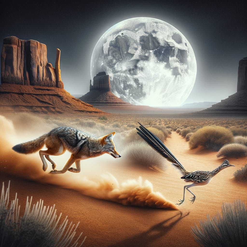🐺🌵🐦 Monument Valley: Coyote and roadrunner