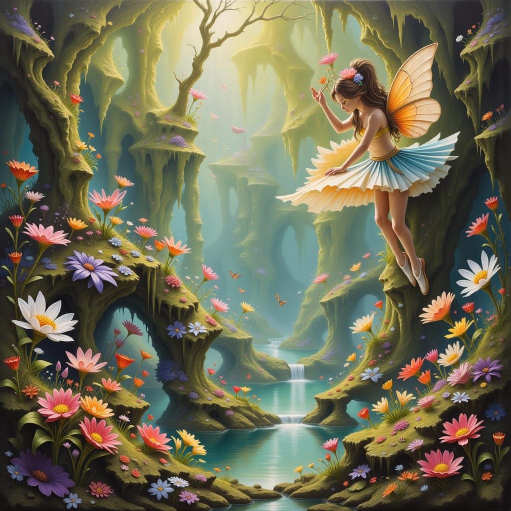 Fairy ballerinas. Hyperdetailed incredible composition. <lora:Dragon lair:1.0>