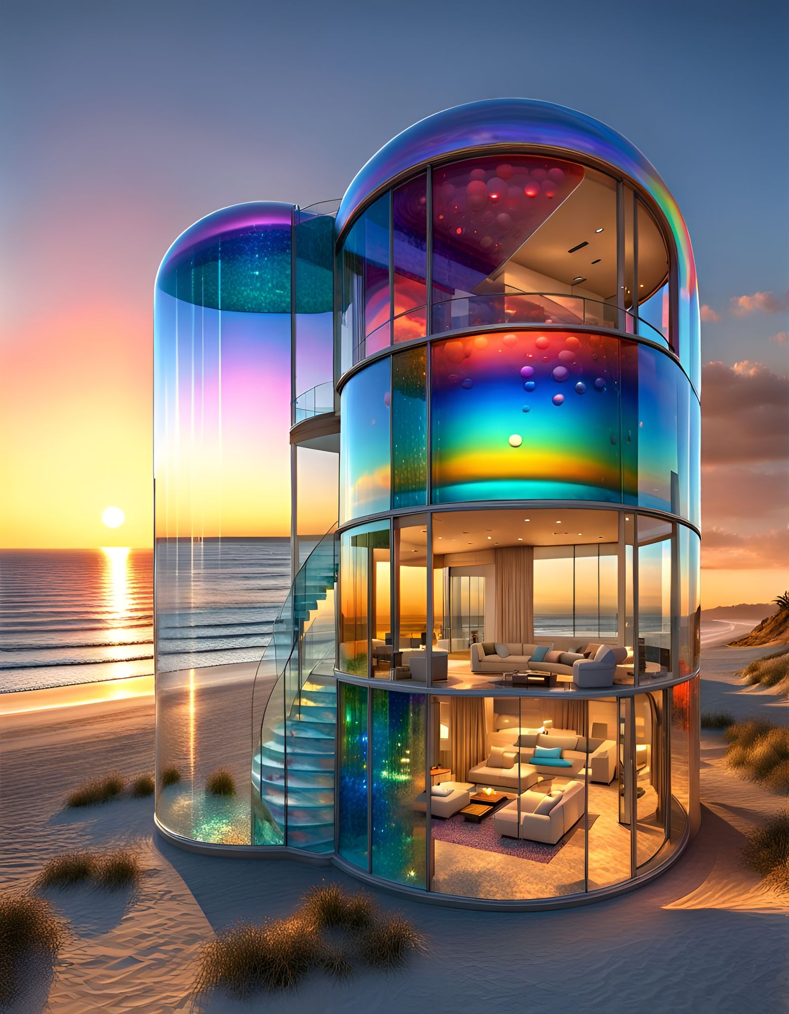 The Mercury Glass Masterpiece Condo on Paradise Island  by @ARTFUL