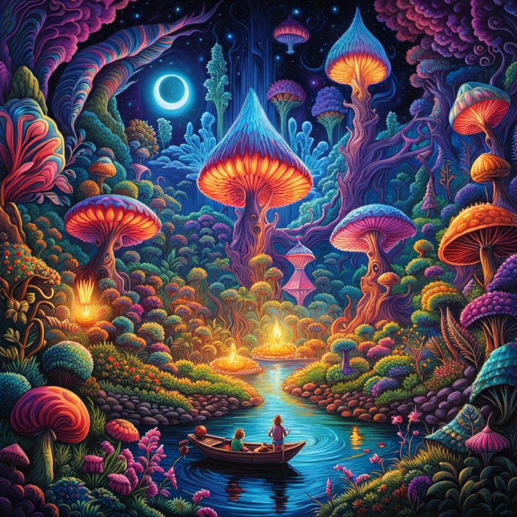Psychedelic realm - AI Generated Artwork - NightCafe Creator