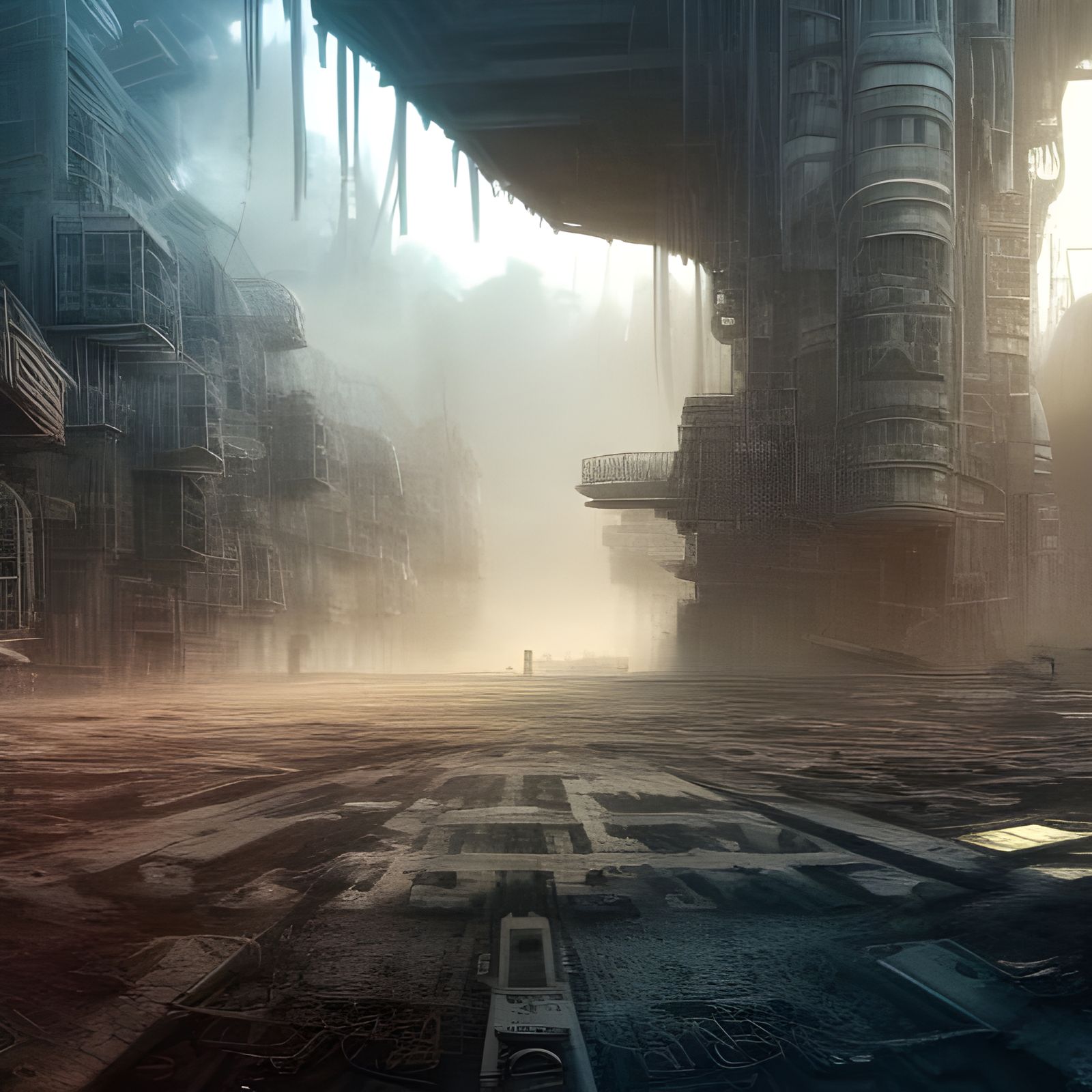 Future Industrial Dystopia - AI Generated Artwork - NightCafe Creator