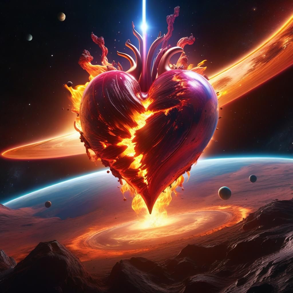 Burning Heart On Re-Entry