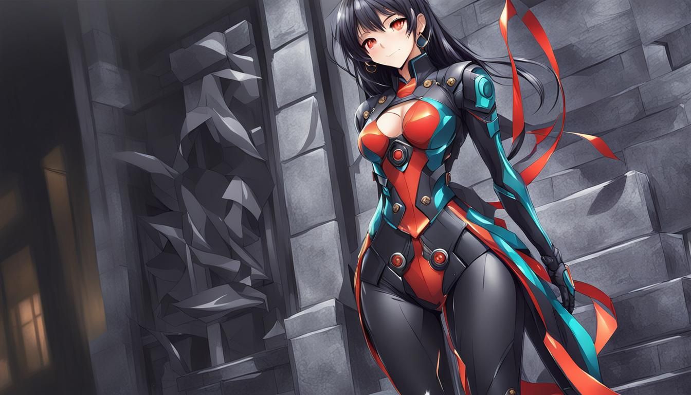 artwork so beautiful girl and shapely with style anime human...