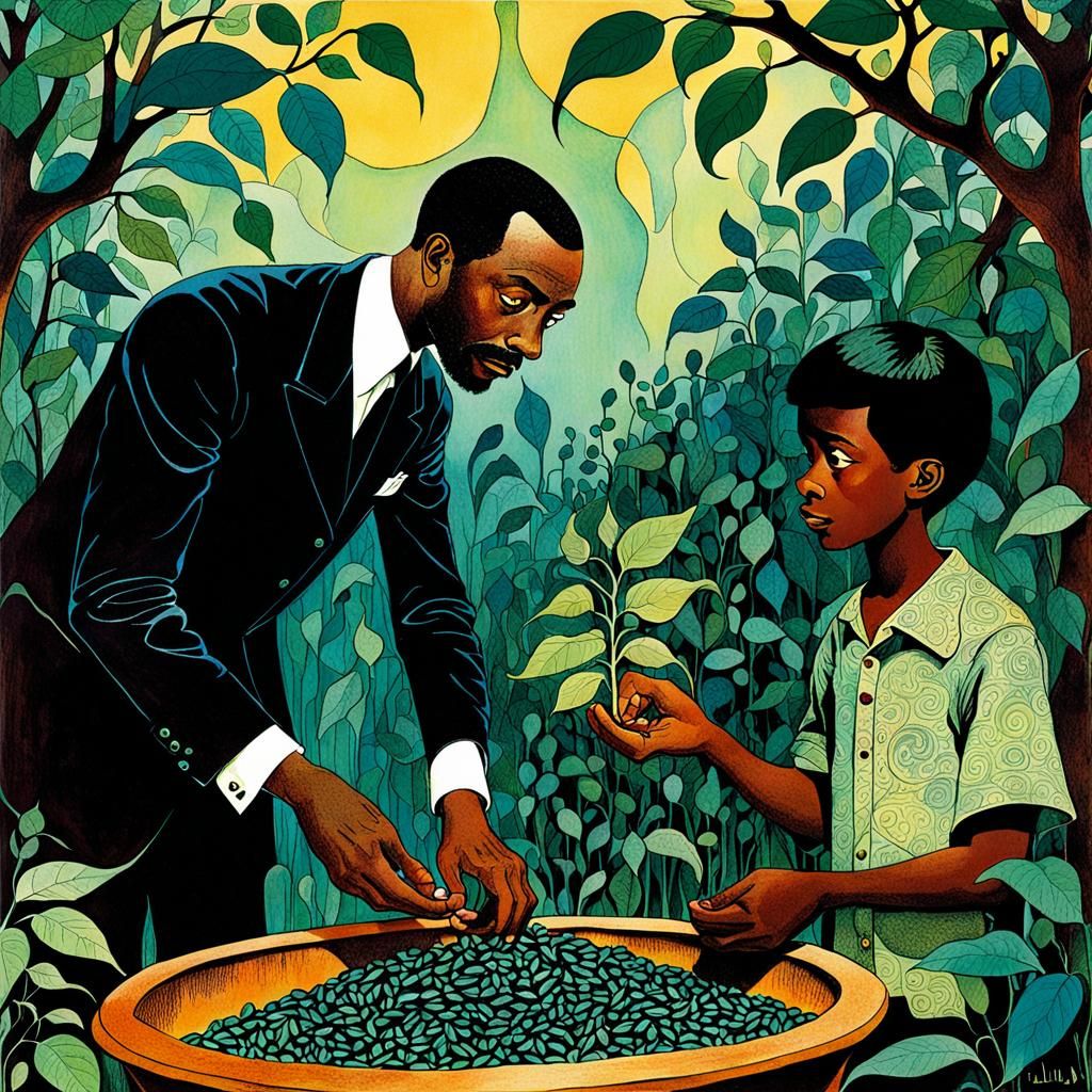 Young Man, these beans are your future.