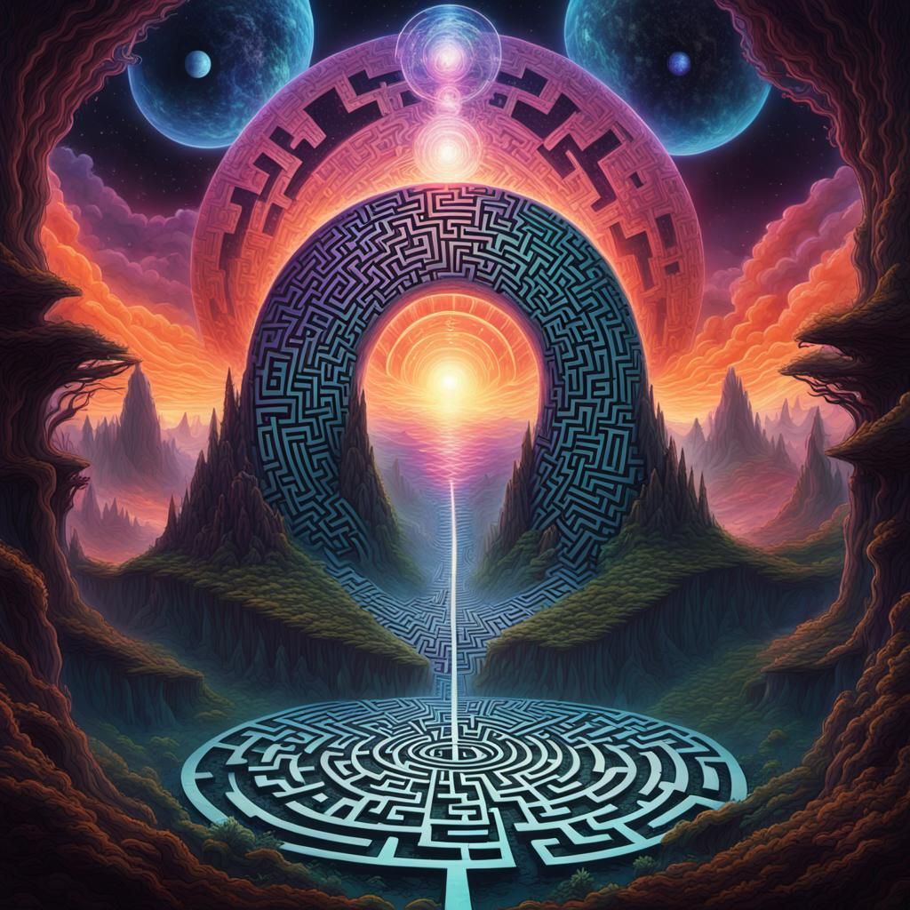 Cursed Cryptic Echoes landscape astral cascade harmony psych...