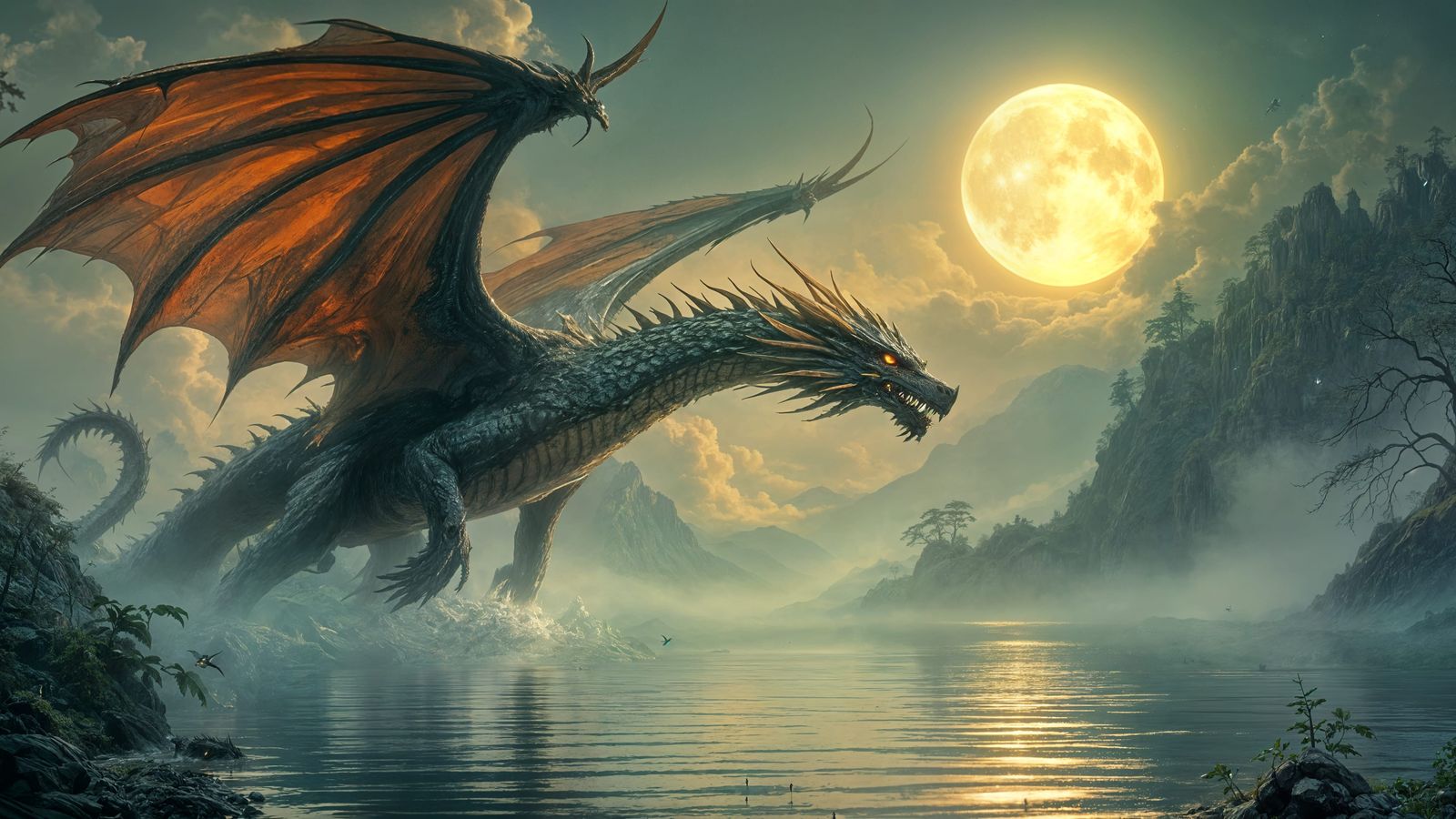 A dragon in the mists  by @J D