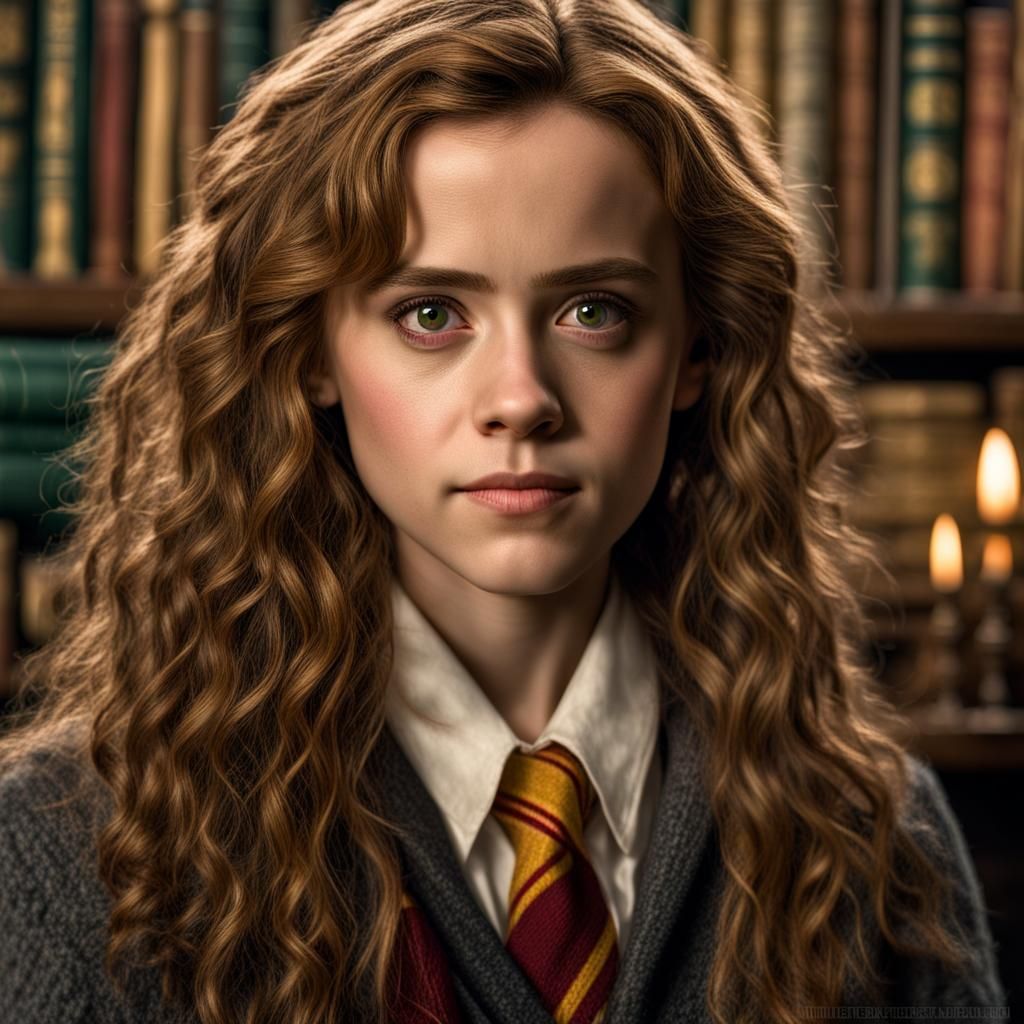 Hermione Granger, intricate details, beautifully shot, a masterpiece ...